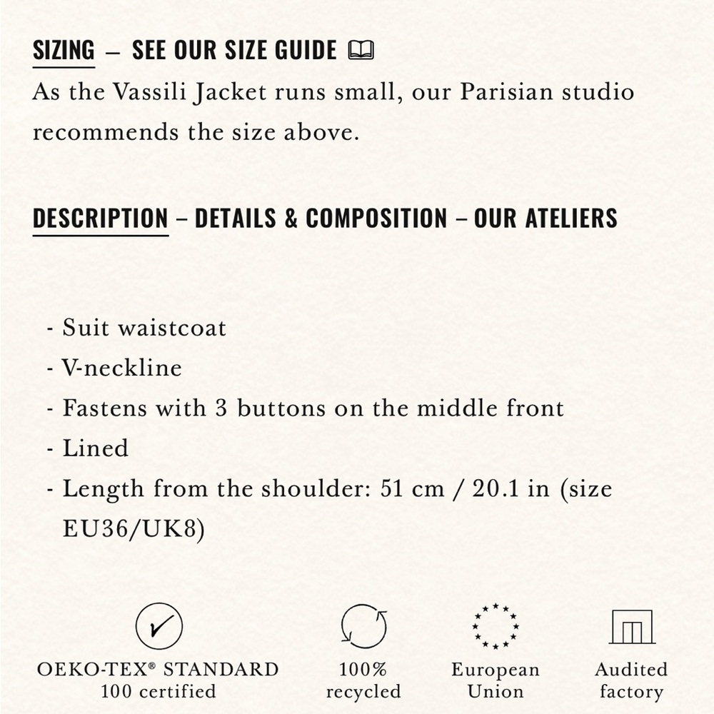 Sezane Vassili vest - Picture 7 of 7